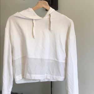 White long sleeve crop top.